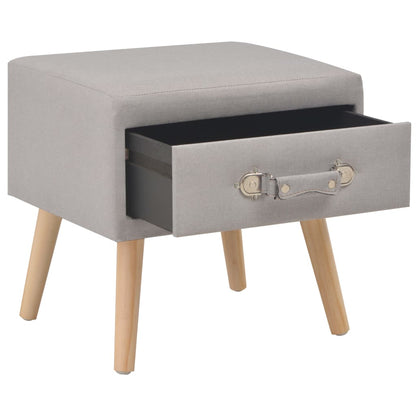 Bedside Cabinet Grey  Fabric