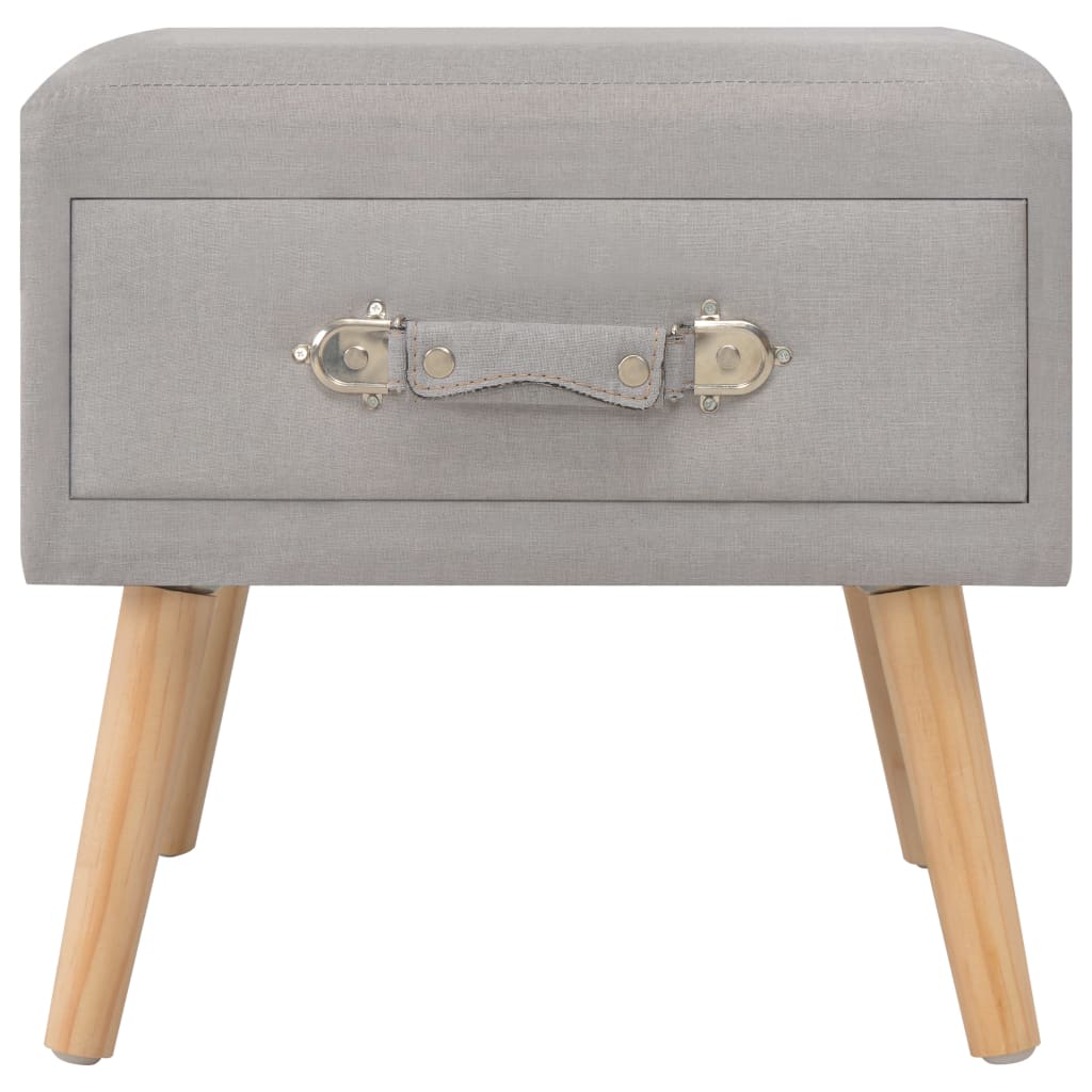 Bedside Cabinet Grey  Fabric