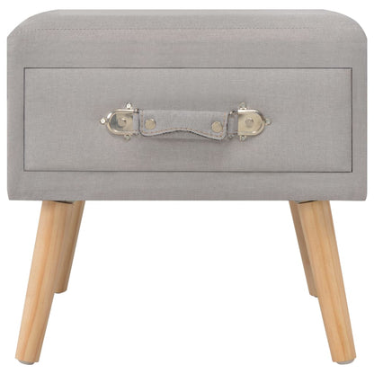 Bedside Cabinet Grey  Fabric