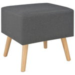 Bedside Cabinet Dark Grey Fabric