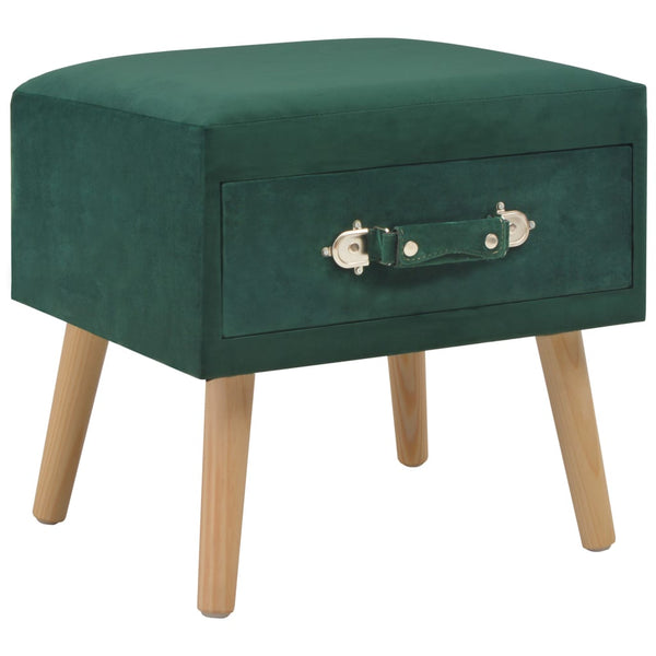  Bedside Cabinet Green  Velvet