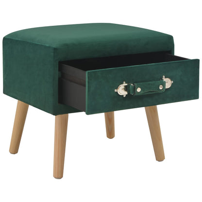 Bedside Cabinet Green  Velvet