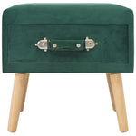 Bedside Cabinet Green  Velvet