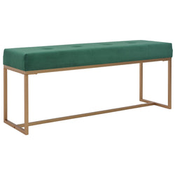 Bench 120 cm Green Velvet