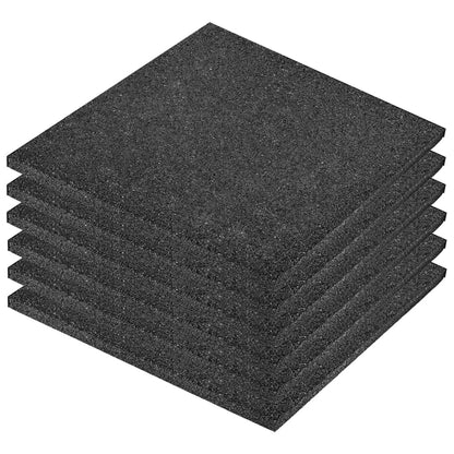 Fall Protection Tiles 6 pcs Rubber  Black