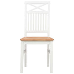 Dining Chairs 2 pcs White Solid Oak Wood