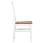 Dining Chairs 2 pcs White Solid Oak Wood