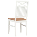 Dining Chairs 2 pcs White Solid Oak Wood