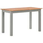 Dining Table Solid Oak Wood, Grey