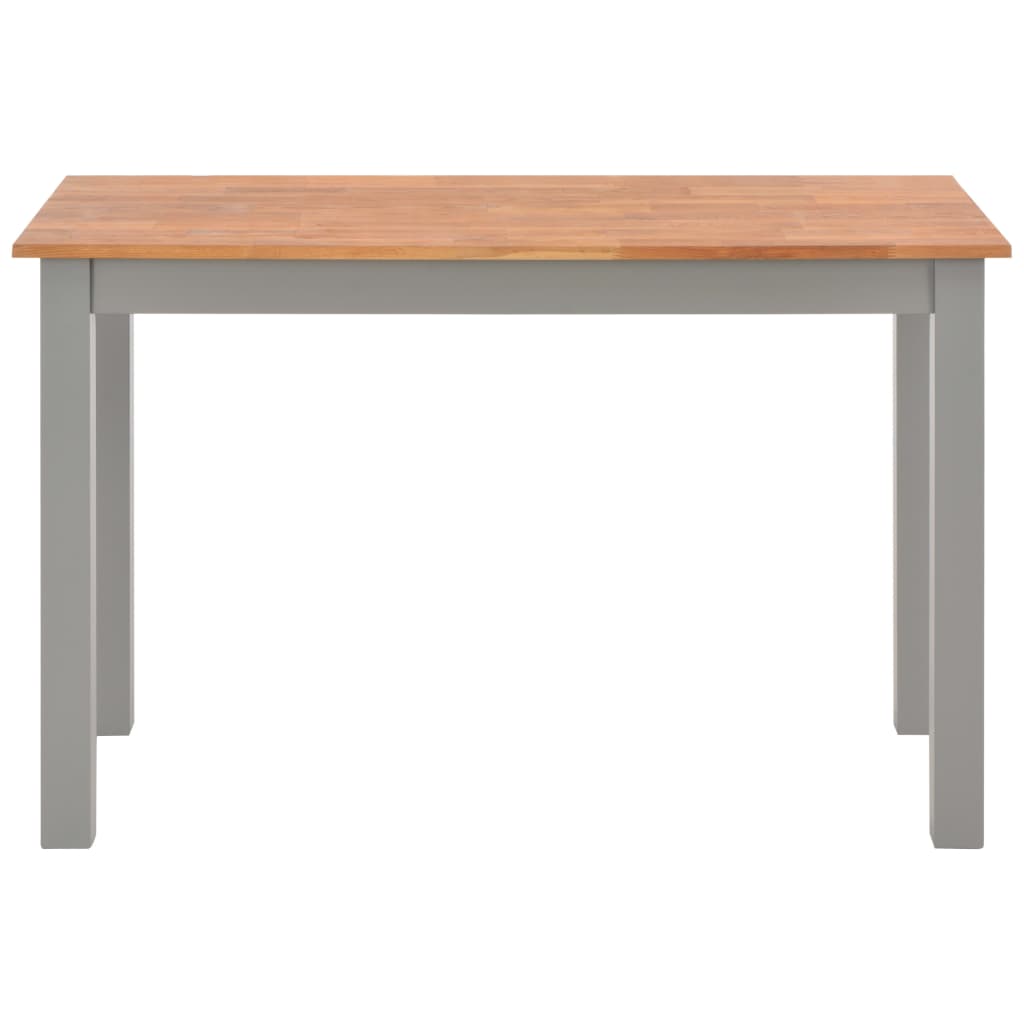 Dining Table Solid Oak Wood, Grey