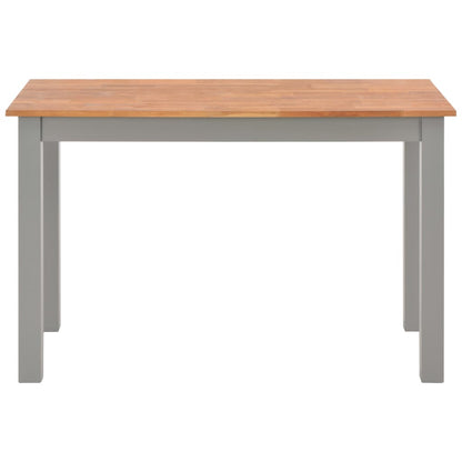 Dining Table Solid Oak Wood, Grey