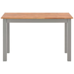 Dining Table Solid Oak Wood, Grey