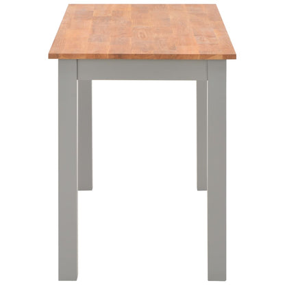 Dining Table Solid Oak Wood, Grey