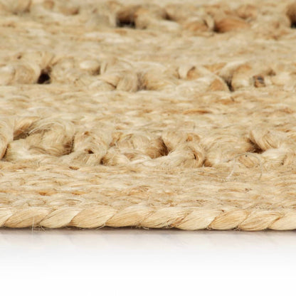 Handmade Rug Braided Jute 90 cm