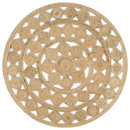 Handmade Rug Braided Jute 120 cm