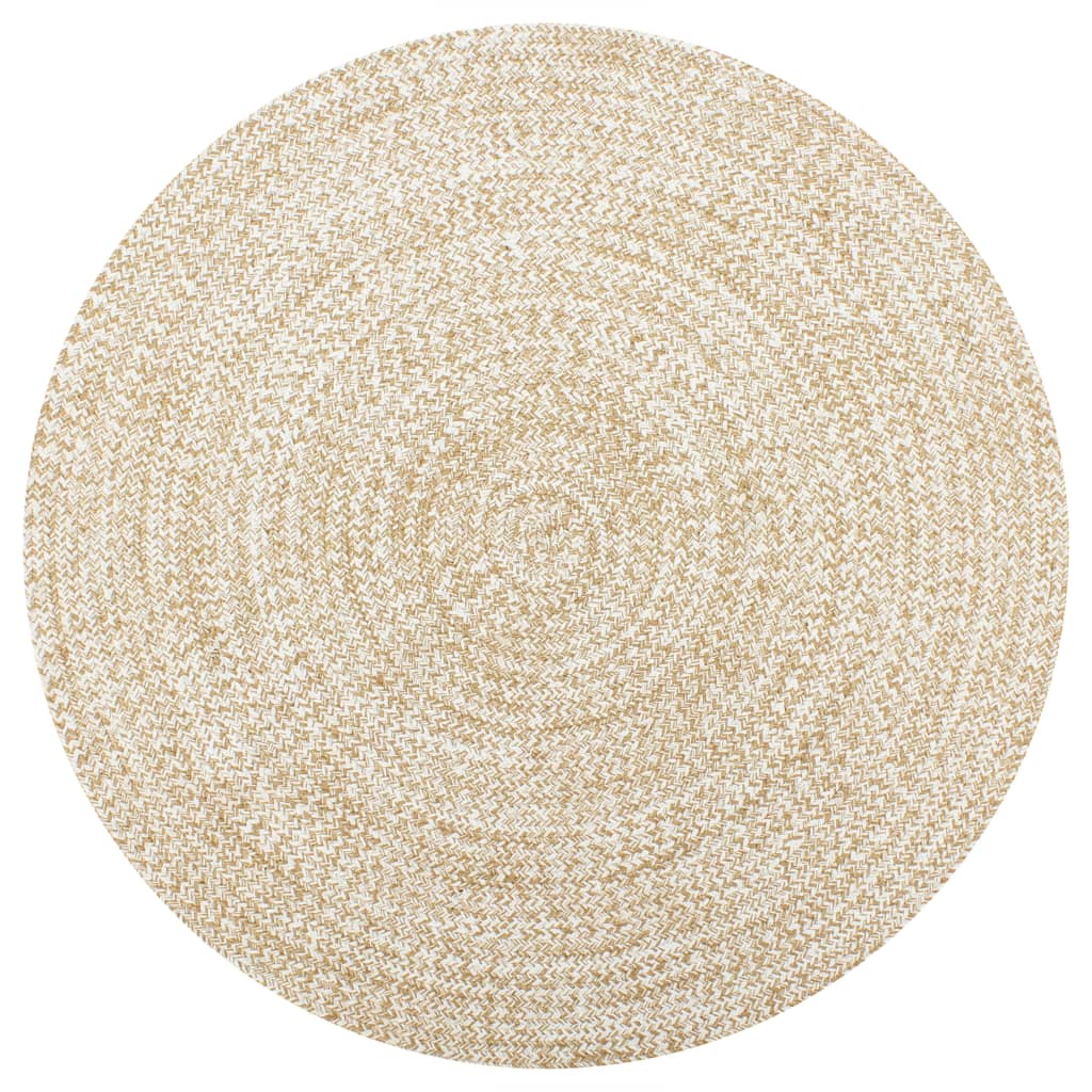 Handmade Rug Jute White