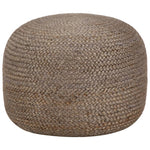 Handmade Pouffe Light Grey  Jute