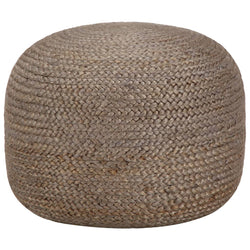 Handmade Pouffe Light Grey  Jute