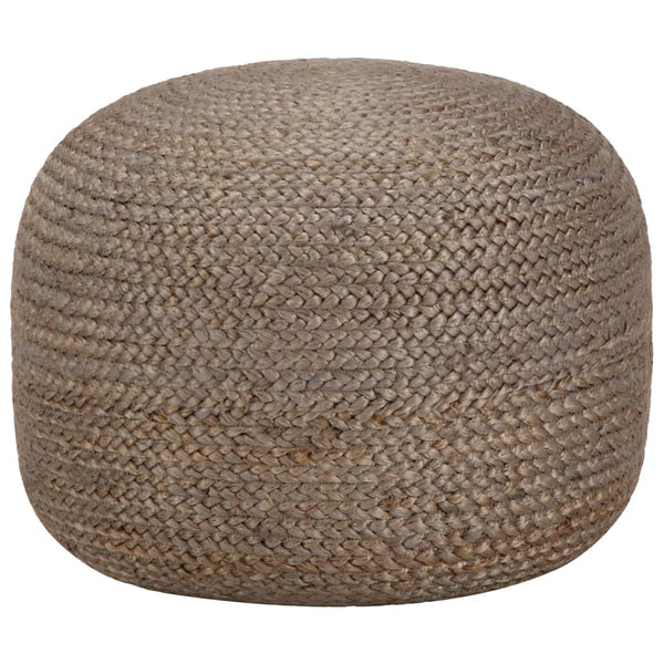  Handmade Pouffe Light Grey  Jute