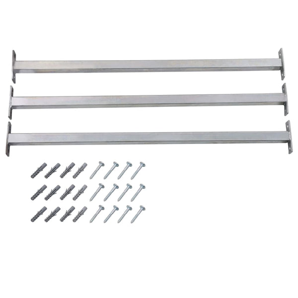  Adjustable Security Window Bars 3 pcs 710-1200 mm