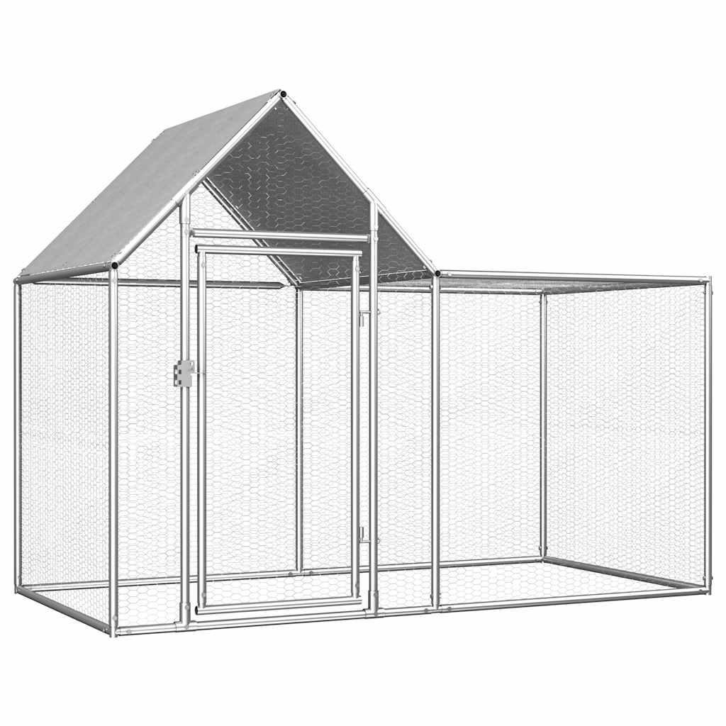 Galvanised Steel Chicken Coop 2x1x1.5m | HomeAndLiving