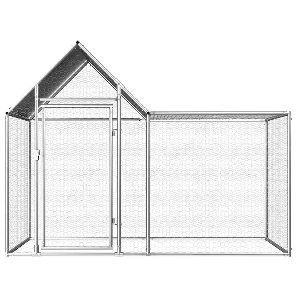 Galvanised Steel Chicken Coop 2x1x1.5m | HomeAndLiving