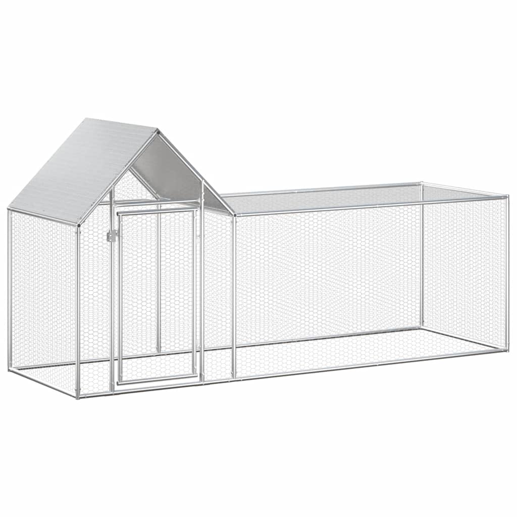 Galvanised Steel Chicken Coop 3x1x1.5m | HomeAndLiving