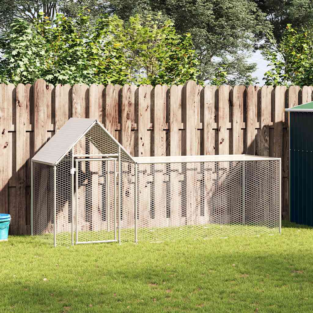 Galvanised Steel Chicken Coop 3x1x1.5m | HomeAndLiving