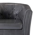 Tub Chair Grey faux Leather