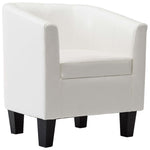 Tub Chair Leather White