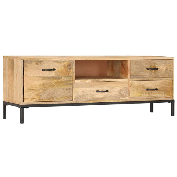  TV Cabinet 3 Drawers Storage Solid Mango Wood