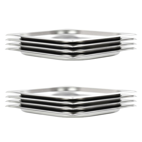  Gastronorm Containers 8 pcs GN 1/2 20 mm Stainless Steel