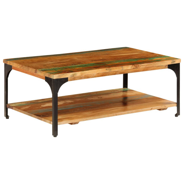  Coffee Table with Shelf  Solid Reclaimed Wood