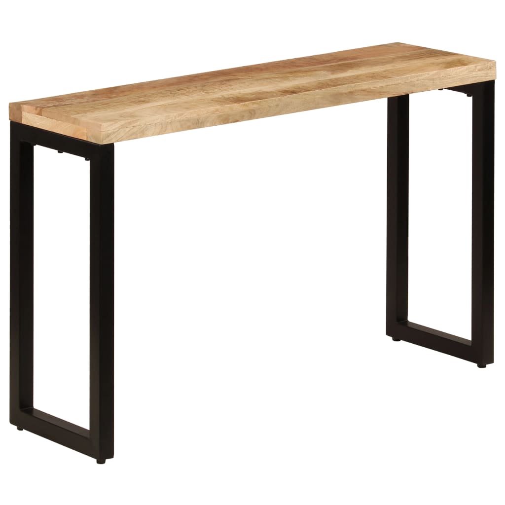 Console Table, Solid Mango Wood and Steel