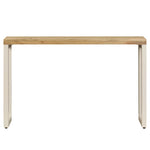 Console Table Solid Mango Wood and Steel