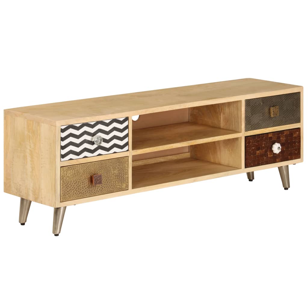 TV Cabinet- Solid Mango Wood - 120×30×40cm
