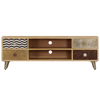 TV Cabinet- Solid Mango Wood - 120×30×40cm