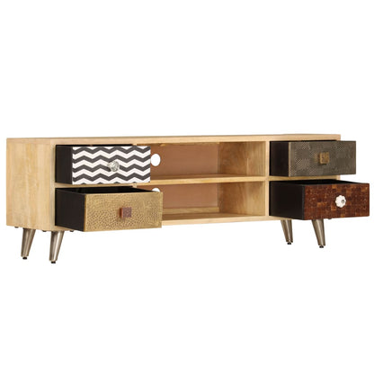 TV Cabinet- Solid Mango Wood - 120×30×40cm