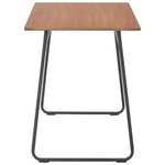 Dining Table Brown Solid Plywood Steel