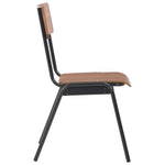 Dining Chairs 2 pcs Brown Solid Plywood Steel