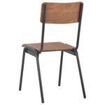 Dining Chairs 2 pcs Brown Solid Plywood Steel