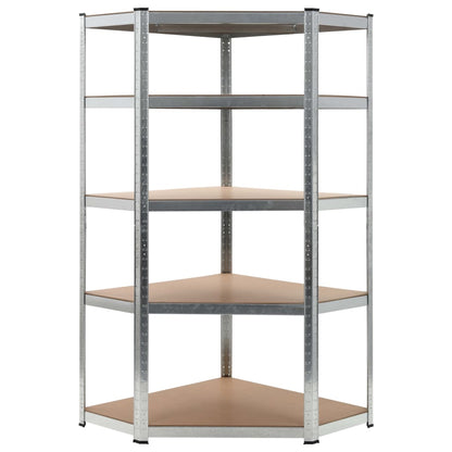 Storage Shelf Silver Steel and  MDF