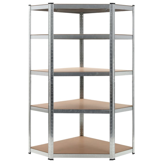 Storage Shelf Silver Steel and  MDF