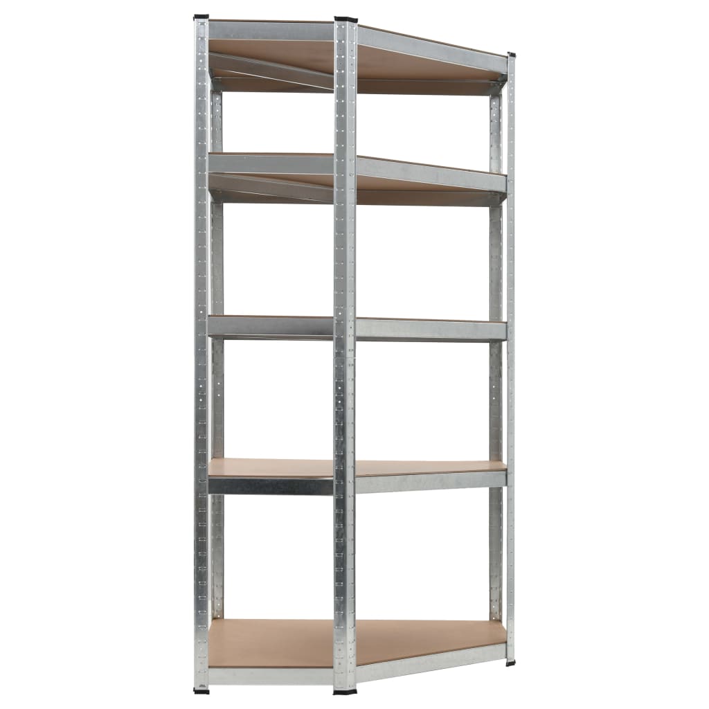Storage Shelf Silver Steel and  MDF