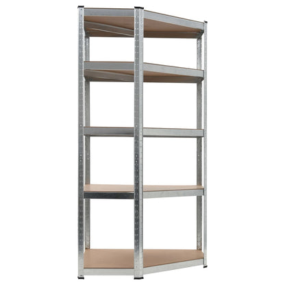 Storage Shelf Silver Steel and  MDF