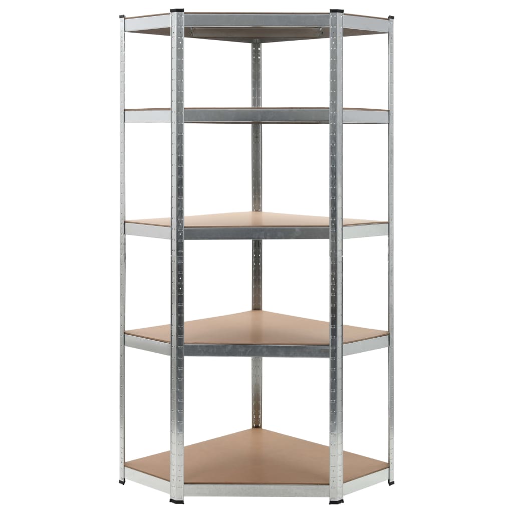 Storage Shelf Silver-Steel and MDF