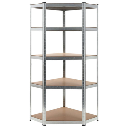 Storage Shelf Silver-Steel and MDF