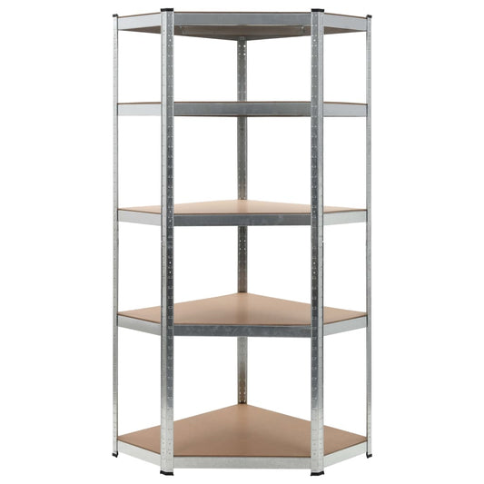 Storage Shelf Silver-Steel and MDF
