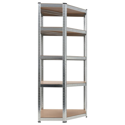 Storage Shelf Silver-Steel and MDF