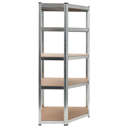 Storage Shelf Silver-Steel and MDF